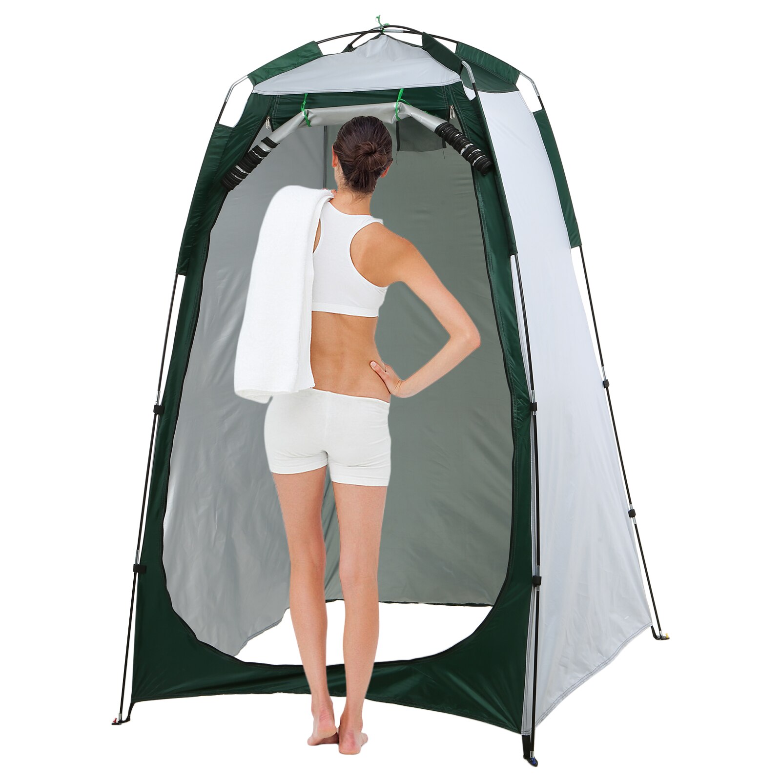 Cheap Goat Tents Portable Outdoor Shower Tent Camping Beach Shower Toilet Changing Tent Privacy Shelter Tent Fitting Room Shelter with Window Tents 